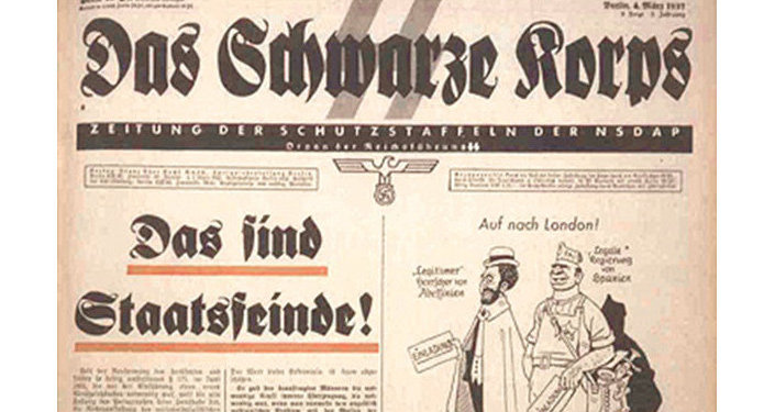 Le journal officiel de la SS Das Schwarze Korps, 1937